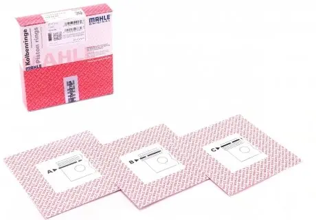 03301N2 Кільця поршневі VW Golf/Passat/Bora 1.6i (74kW) 98-05 (81.51mm/+0.50) (1.2-1.5-2) MAHLE / KNECHT підбір по vin на Brocar
