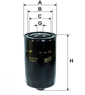 WL7133 Фільтр масляний VW T4 (вир-во WIX-Filtron) WL7133/OP574 WIX FILTERS підбір по vin на Brocar