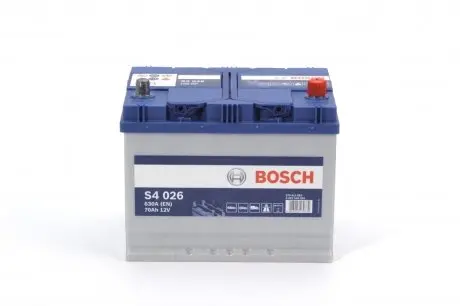 0092S40260 Акумулятор BOSCH 12В 70Ah/630А S4 (R+) BOSCH підбір по vin на Brocar