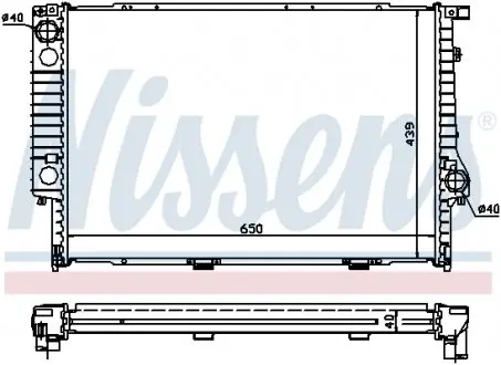 60747A Радіатор охолоджування NISSENS підбір по vin на Brocar