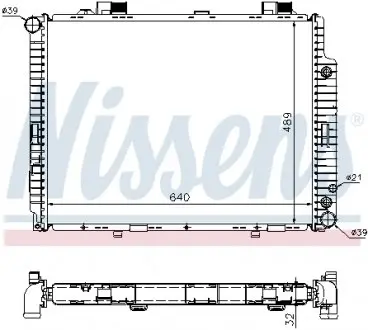 62608A Радіатор охолоджування NISSENS підбір по vin на Brocar