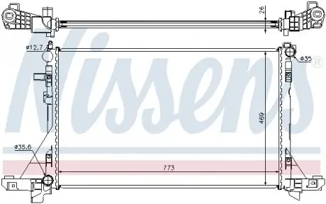 630733 Радиатор охлаждения NISSAN NV 400/OPEL MOVANO B (пр-во Nissens) NISSENS подбор по vin на Brocar