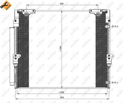 35862 Радіатор кондиціонера Toyota Land Cruiser/Lexus LX 4.5d/4.7/5.7i 07- NRF підбір по vin на Brocar