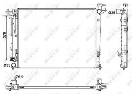 53051 Радіатор охолодження Hyundai ix35/Kia Sportage 1.6-2.4 10- NRF підбір по vin на Brocar