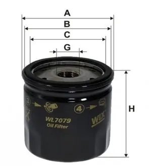 WL7079 Фільтр масляний FIAT (вир-во Wix-Filtron) OP534/WL7079 WIX FILTERS підбір по vin на Brocar