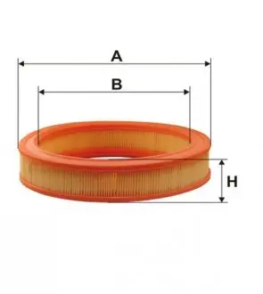WA6433 Фильтр воздушный SKODA FAVORIT WA6433/AR255 (пр-во WIX-Filtron) WIX FILTERS подбор по vin на Brocar