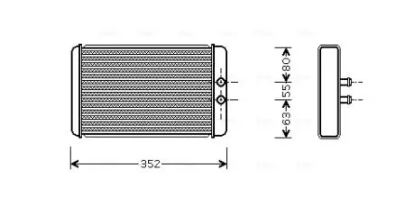 FTA6265 Радіатор пічки CITROEN JUMPER, FIAT DUCATO(02 -) (пр-во AVA) AVA COOLING підбір по vin на Brocar