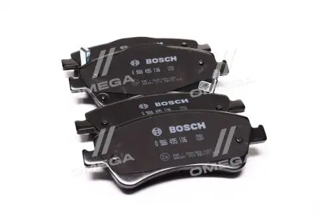 0986495106 Колодки гальмівні (передні) Toyota Avensis/Verso 08-18/Auris 06-15 BOSCH підбір по vin на Brocar