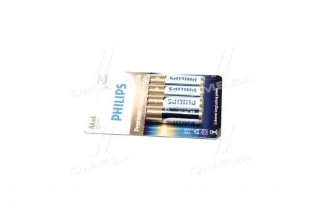 LR6M4B10 Батарейка LR6/ AA Premium Alkaline Blister 4шт (пр-во Philips) PHILIPS підбір по vin на Brocar