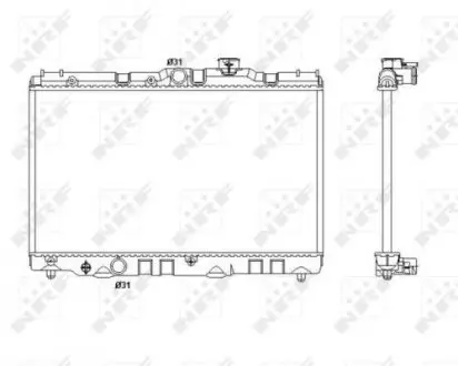 53399 Радіатор охолодження двигуна TOYOTA Carina II 87- (пр-во NRF) NRF підбір по vin на Brocar