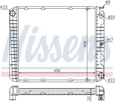 65545A Радиатор охлаждение VOLVO 740/760/940 MT 82-96 (пр-во Nissens) NISSENS подбор по vin на Brocar