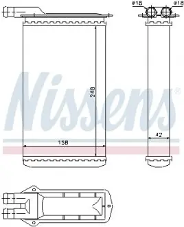 71942 Радіатор опалення NISSENS підбір по vin на Brocar