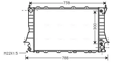 AIA2084 Радіатор охолодження двигуна AUDI 100/A6 26/8 AT 92-97 (Ava) AVA COOLING підбір по vin на Brocar