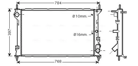 FDA2411 Радиатор охлаждения двигателя TRANS CONN 18i/18TDCi 04- (Ava) AVA COOLING подбор по vin на Brocar