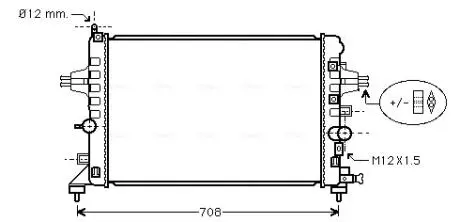OLA2363 Радиатор охлаждения двигателя ASTRA H 16i-16V MT/AT 04- (Ava) AVA COOLING підбір по vin на Brocar