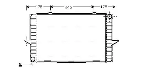 VO2063 Радиатор охлаждения двигателя S70/V70/850 MT 20/3/5 91- (Ava) AVA COOLING підбір по vin на Brocar