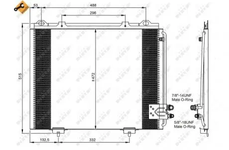 35228 Радіатор кондиціонера MB E-class (W210) 2.0-5.4 95-03 NRF підбір по vin на Brocar
