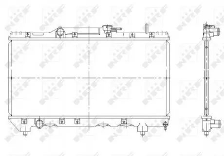 507590 Радиатор охлаждения Toyota Carina E VI 1.6/1.8 92-97 NRF підбір по vin на Brocar