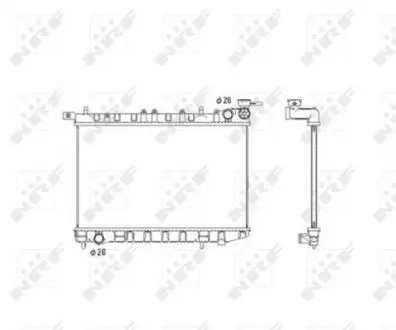 53583 Радиатор охлаждения Nissan Sunny 1.4/1.6 88-95 NRF подбор по vin на Brocar