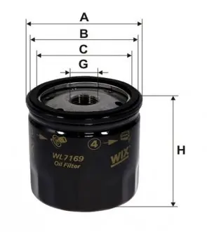 WL7169 Фільтр масляний VW (вир-во WIX-Filtron) WL7169/OP616 WIX FILTERS підбір по vin на Brocar