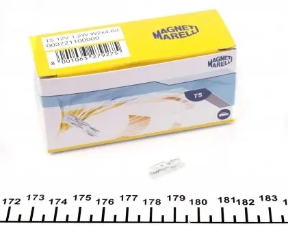 003721100000 Лампа накалу T5 12V 1,2W W2x4,6d (пр-во Magneti Marelli) MAGNETI MARELLI підбір по vin на Brocar