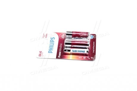 LR6P6BP10 Батарейка LR6 / AA Power Alkaline Blister 6шт (пр-во Philips) PHILIPS підбір по vin на Brocar