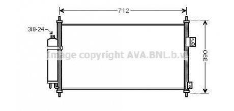 DN5263D Конденсор кондиціонера X-TRAIL 20I / 25I MT / AT 01 - (пр-во AVA) AVA COOLING підбір по vin на Brocar