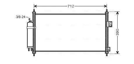 DN5263D Конденсор кондиціонера X-TRAIL 20I / 25I MT / AT 01 - (пр-во AVA) AVA COOLING підбір по vin на Brocar