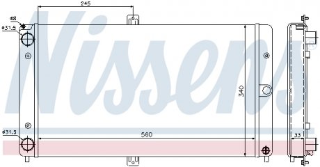 623552 Радіатор охолоджування NISSENS підбір по vin на Brocar