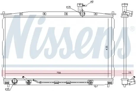 67505 Радіатор охолоджування NISSENS підбір по vin на Brocar