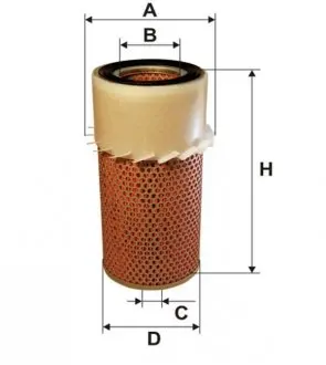 WA6104 Фільтр повітряний MITSUBISHI (вир-во Wix-Filtron) AM430/WA6104 WIX FILTERS підбір по vin на Brocar