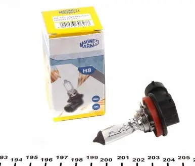 002547100000 Лампа накалу H8 12V 35W PGJ19-1 (пр-во Magneti Marelli) MAGNETI MARELLI підбір по vin на Brocar