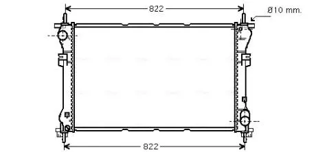 FD2320 Радиатор охлаждения двигателя TRANSIT VII 20TD MT 00- (Ava) AVA COOLING підбір по vin на Brocar