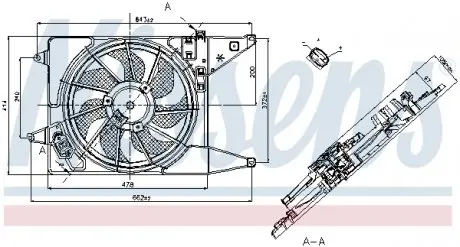 85710 Вентилятор радіатора NISSENS підбір по vin на Brocar