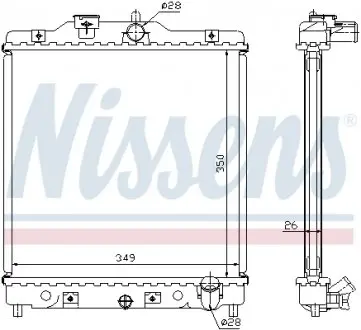 63310A Радіатор охолоджування NISSENS підбір по vin на Brocar