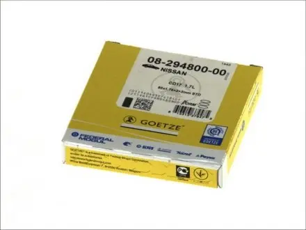 0829480000 Кольца поршневые NISSAN 80.0 (1.75/2/3) CD17 (пр-во GOETZE) GOETZE подбор по vin на Brocar