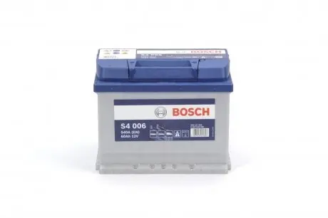 0092S40060 Аккумулятор BOSCH 12В 60Ah/540А S4 (L+) BOSCH подбор по vin на Brocar