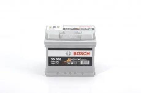 0092S50010 Акумулятор BOSCH 12В 52Ah/520А S5 (R+) BOSCH підбір по vin на Brocar