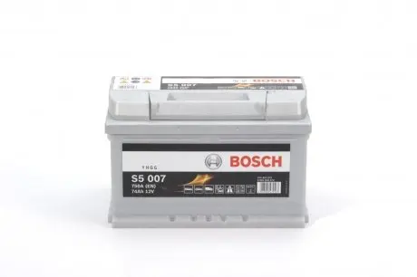 0092S50070 Аккумулятор BOSCH 12В 74Ah/750А S5 (R+) BOSCH подбор по vin на Brocar