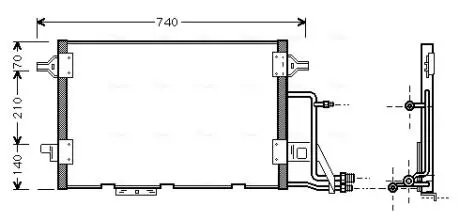 AI5137 Конденсатор кондиционера AUDI A6/S6 (C5) (97-) (пр-во AVA) AVA COOLING подбор по vin на Brocar
