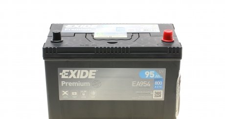 EA954 Аккумуляторная батарея 95Ah/800A (306x173x222/+R/B01) Premium Азия EXIDE подбор по vin на Brocar