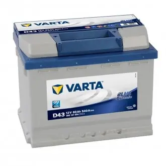 560127054 Аккумулятор 60Ah-12v VARTA BD(D43) (242х175х190),L,EN540 VARTA подбор по vin на Brocar