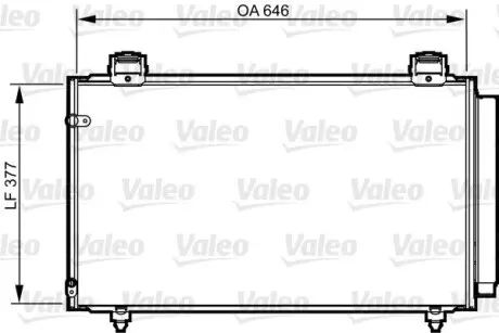 814210 Конденсатор кондиціонера TOYOTA Corolla 2.0 D (пр-во VALEO) VALEO підбір по vin на Brocar