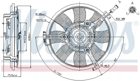 85691 Вентилятор радіатора NISSENS підбір по vin на Brocar