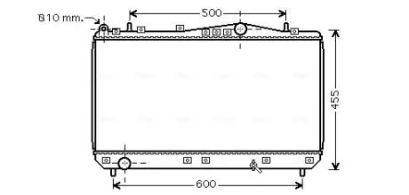 DWA2052 Радиатор охлаждения двигателя REZZO/TACUMA MT 00-04 (Ava) AVA COOLING підбір по vin на Brocar