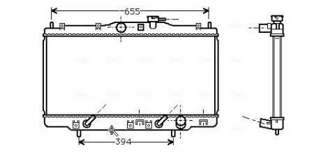 HDA2119 Радиатор охлаждения ACCORD6 18i AT +-AC 98-02 (пр-во AVA) AVA COOLING подбор по vin на Brocar