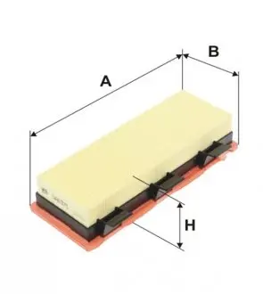 WA6375 Фильтр воздушный RENAULT WA6375/AP185 (пр-во WIX-Filtron) WIX FILTERS підбір по vin на Brocar