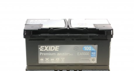 EA1000 Аккумуляторная батарея 100Ah/900A (353x175x190/+R/B13) Premium EXIDE подбор по vin на Brocar