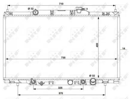 53574 Радиатор охлаждения Honda CR-V II 2.0 01-07 NRF подбор по vin на Brocar