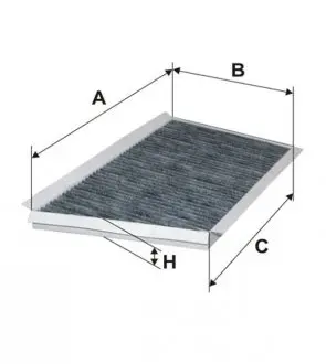 WP9103 Фільтр салону вугільний (вир-во Wix-Filtron) WP9103/K1106A WIX FILTERS підбір по vin на Brocar
